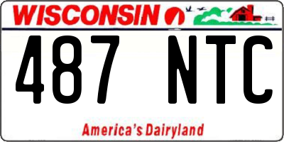 WI license plate 487NTC
