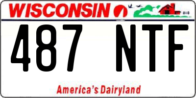 WI license plate 487NTF