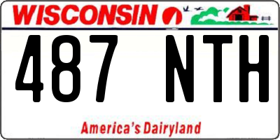 WI license plate 487NTH
