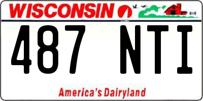 WI license plate 487NTI