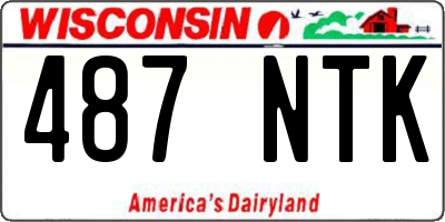 WI license plate 487NTK