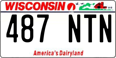 WI license plate 487NTN