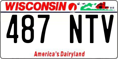 WI license plate 487NTV