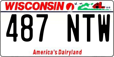 WI license plate 487NTW