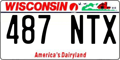 WI license plate 487NTX