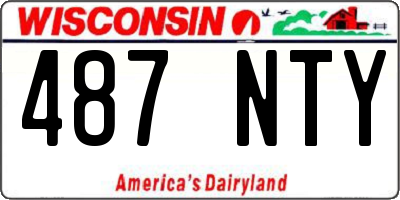 WI license plate 487NTY