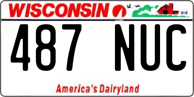 WI license plate 487NUC