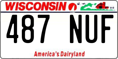 WI license plate 487NUF