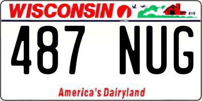 WI license plate 487NUG
