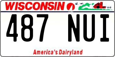 WI license plate 487NUI