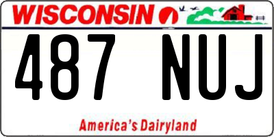 WI license plate 487NUJ