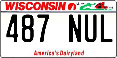 WI license plate 487NUL