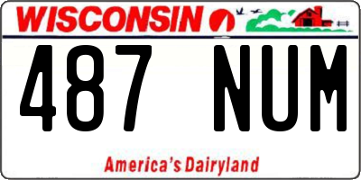 WI license plate 487NUM
