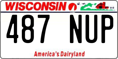 WI license plate 487NUP