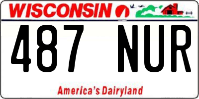 WI license plate 487NUR