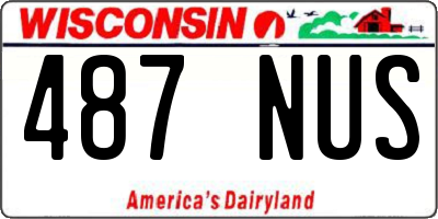 WI license plate 487NUS