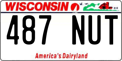 WI license plate 487NUT