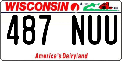 WI license plate 487NUU