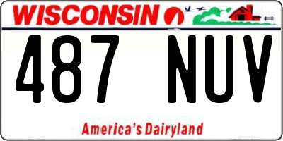 WI license plate 487NUV