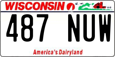 WI license plate 487NUW