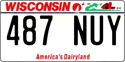 WI license plate 487NUY