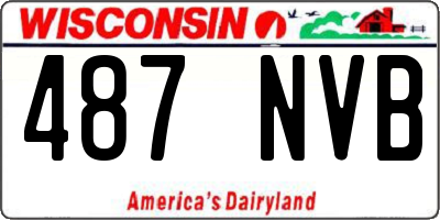WI license plate 487NVB