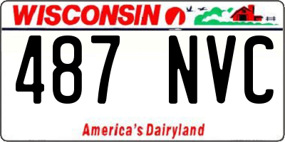 WI license plate 487NVC