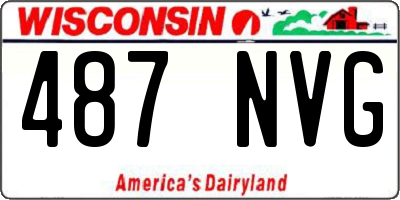 WI license plate 487NVG
