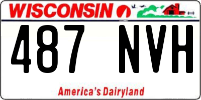 WI license plate 487NVH