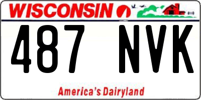 WI license plate 487NVK