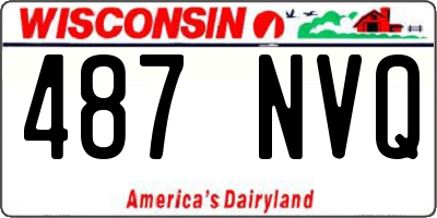 WI license plate 487NVQ