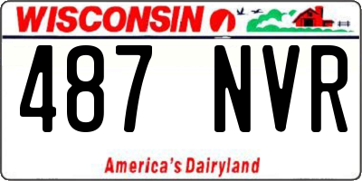 WI license plate 487NVR
