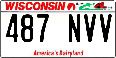 WI license plate 487NVV