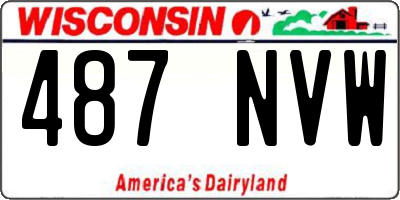 WI license plate 487NVW