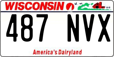 WI license plate 487NVX