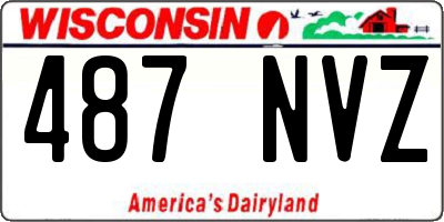 WI license plate 487NVZ
