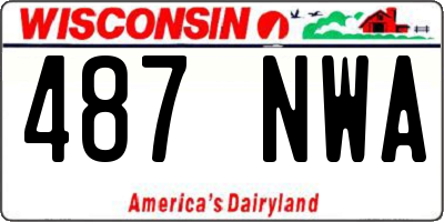 WI license plate 487NWA