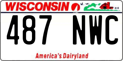 WI license plate 487NWC