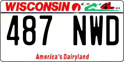 WI license plate 487NWD