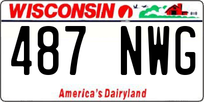 WI license plate 487NWG