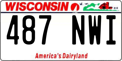 WI license plate 487NWI