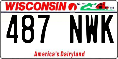 WI license plate 487NWK