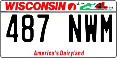 WI license plate 487NWM