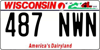 WI license plate 487NWN