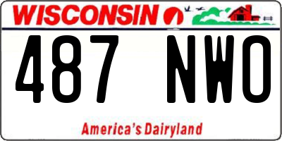 WI license plate 487NWO