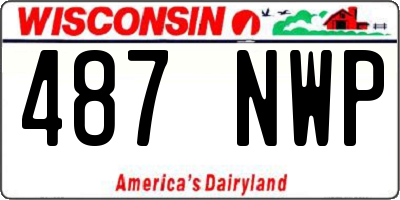WI license plate 487NWP