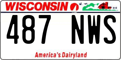 WI license plate 487NWS