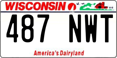 WI license plate 487NWT