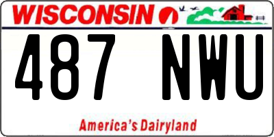 WI license plate 487NWU