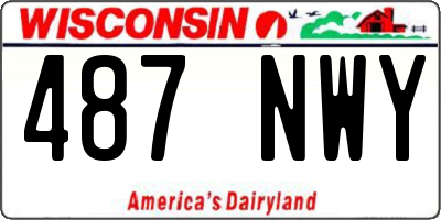 WI license plate 487NWY